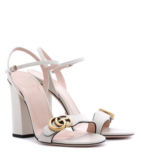 gucci white heel sandals.